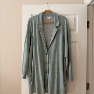 J. Jill Light Green Cardigan Sweater